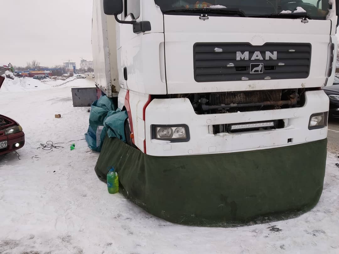 Отогрев фуры Man г.Караганда. Город Караганда